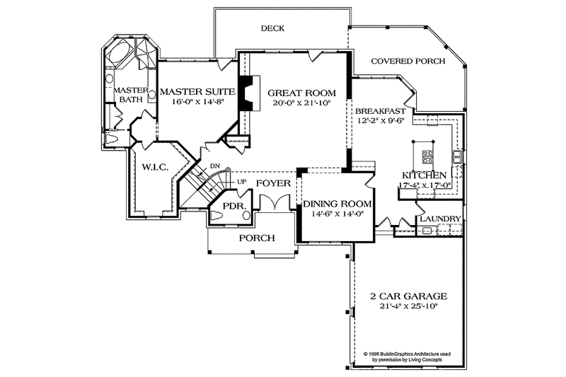 Dream House Plan - Floor Plan - Main Floor for Country House Plan #453-229 - 4 bed, 3.5 bath