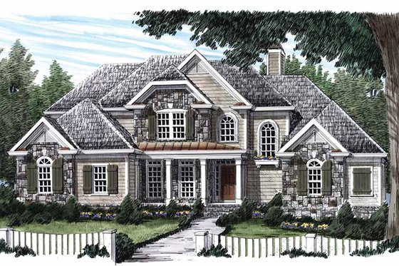 Exterior - Front Elevation 6 for Country House Plan #927-567 - 4 bed, 3.5 bath