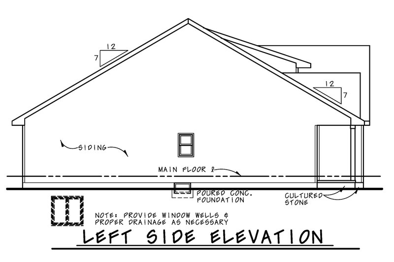 House Blueprint - Exterior - Other Elevation 1 for Farmhouse House Plan #20-2617 - 2 bed, 2.5 bath