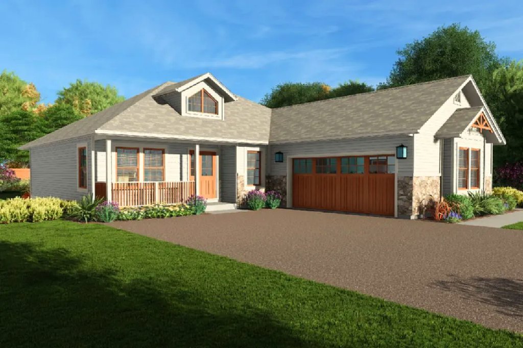 Exterior - Other Elevation 2 for Country House Plan #126-128 - 3 bed, 2 bath