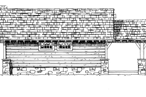 Exterior - Other Elevation 1 for Cabin House Plan #942-14 - 2 bed, 2 bath