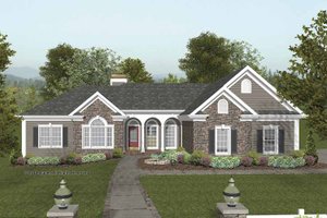 Exterior - Front Elevation 3 for Craftsman House Plan #56-689 - 4 bed, 2.5 bath