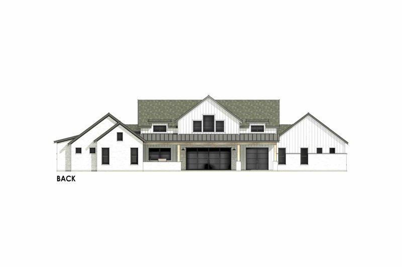 House Design - Exterior - Rear Elevation 1 for Farmhouse House Plan #1096-31 - 4 bed, 4.5 bath