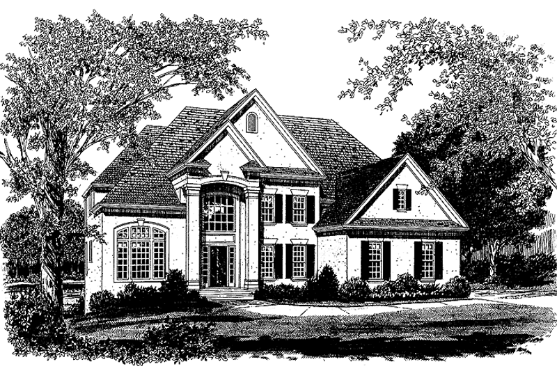 Home Plan - Exterior - Front Elevation 3 for Traditional House Plan #453-415 - 4 bed, 4.5 bath