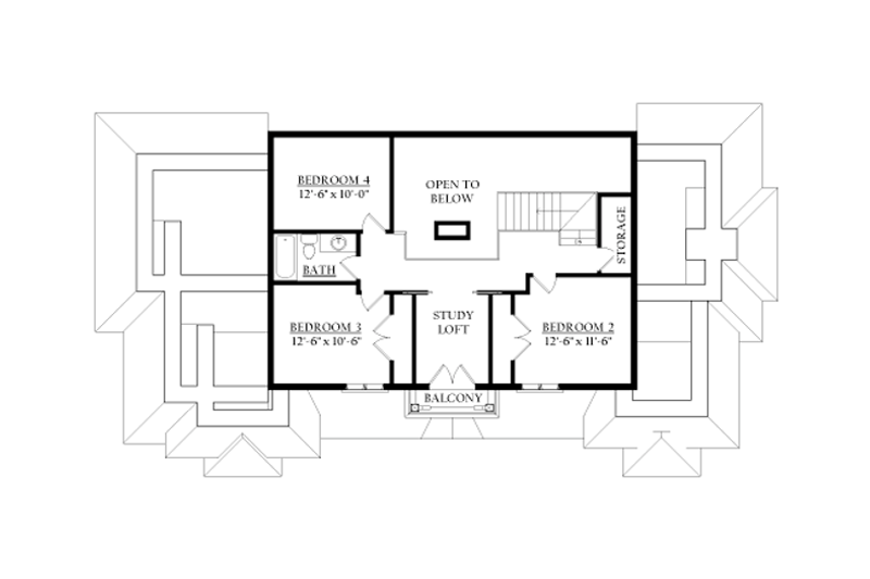 House Plan Design - Floor Plan - Upper Floor for Prairie House Plan #937-31 - 4 bed, 2.5 bath