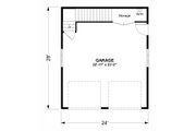 Barndominium Style House Plan - 1 Beds 1 Baths 562 Sq/Ft Plan #56-703 