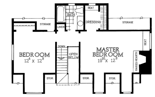 House Design - Country Floor Plan - Upper Floor Plan #72-950