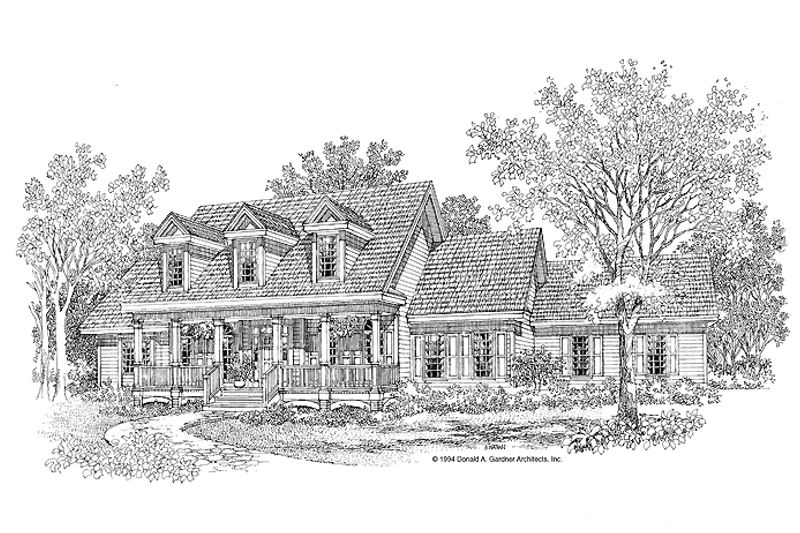 House Blueprint - Country Exterior - Front Elevation Plan #929-193