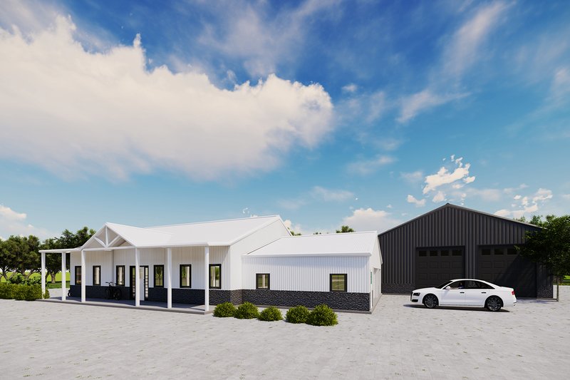 House Design - Exterior - Other Elevation 7 for Barndominium House Plan #1107-11 - 3 bed, 3 bath