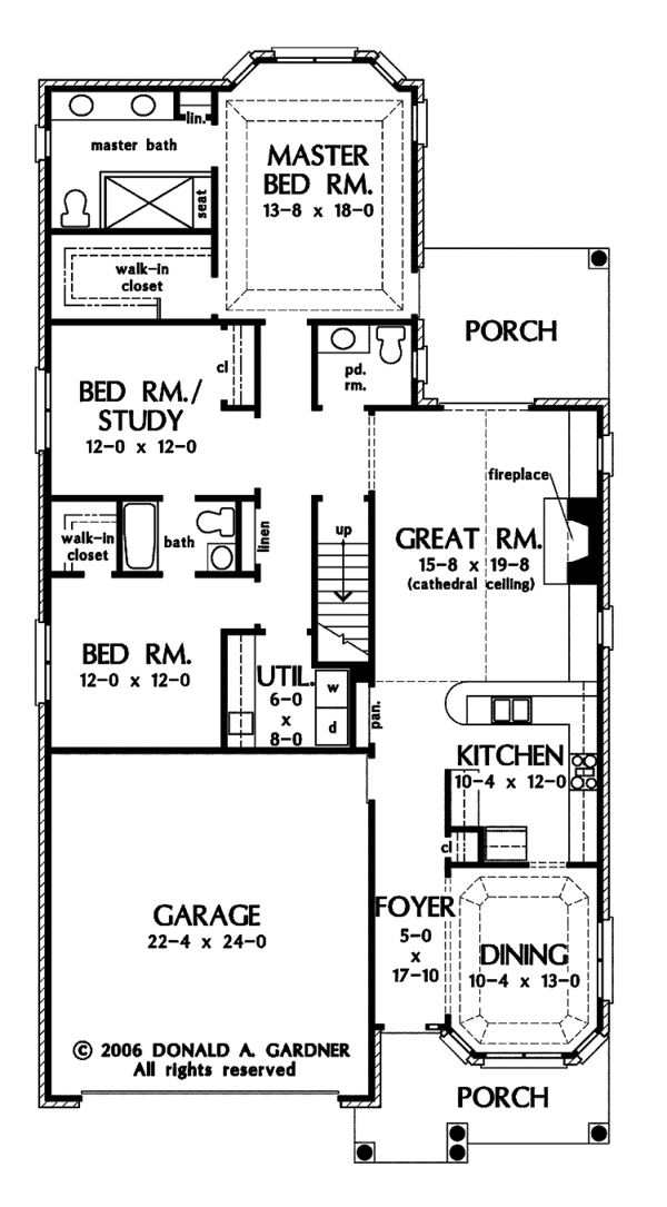 House Plan Design - Ranch Floor Plan - Main Floor Plan #929-866