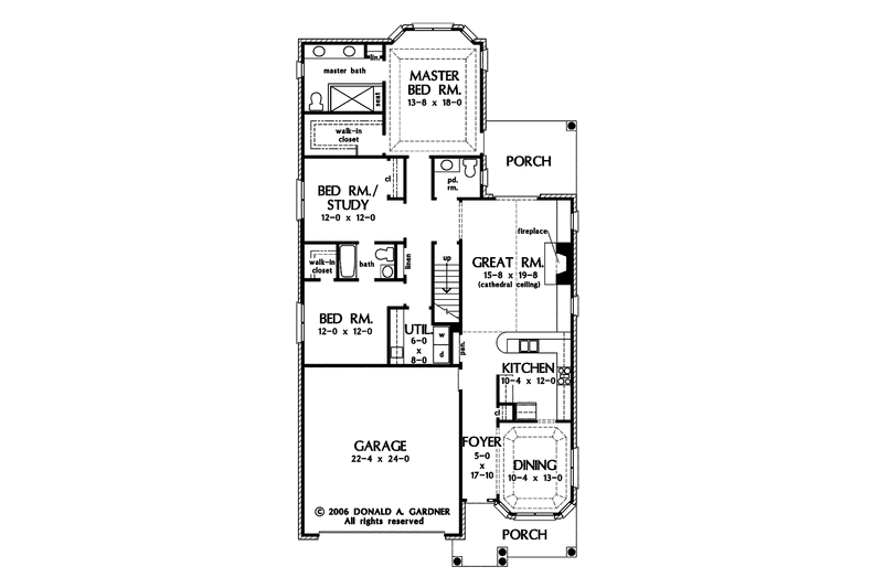 Home Plan - Floor Plan - Main Floor for Ranch House Plan #929-866 - 3 bed, 2.5 bath