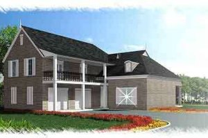 Southern Exterior - Front Elevation Plan #15-277