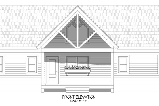 Exterior - Front Elevation 3 for Traditional House Plan #932-406 - 2 bed, 2 bath