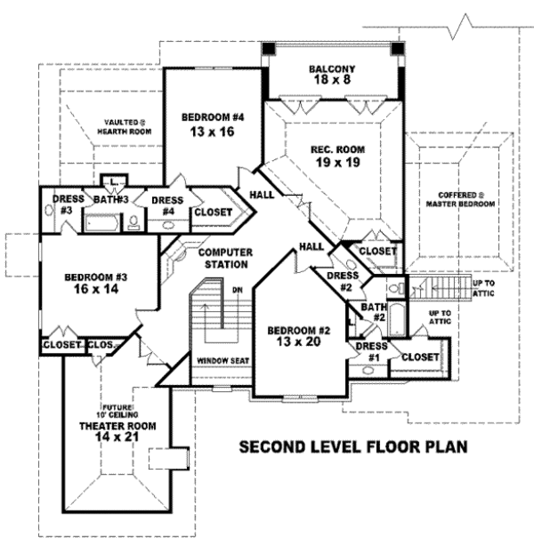 European Floor Plan - Upper Floor Plan #81-1331