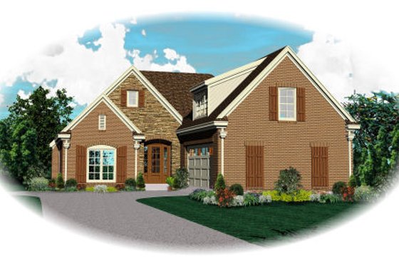 Exterior - Front Elevation for Traditional House Plan #81-13900 - 3 bed, 2.5 bath