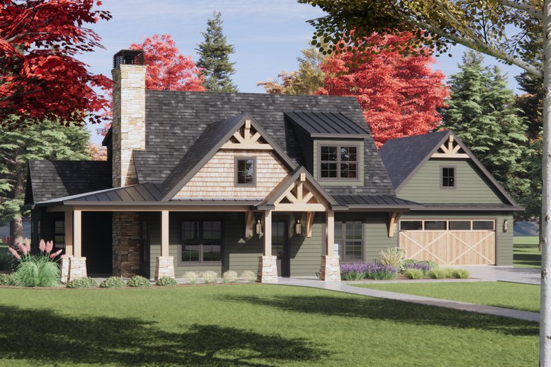 House Blueprint - Exterior - Front Elevation 5 for Craftsman House Plan #1096-163 - 3 bed, 2.5 bath