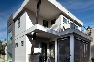 Exterior - Rear Elevation for Contemporary House Plan #928-386 - 2 bed, 2.5 bath