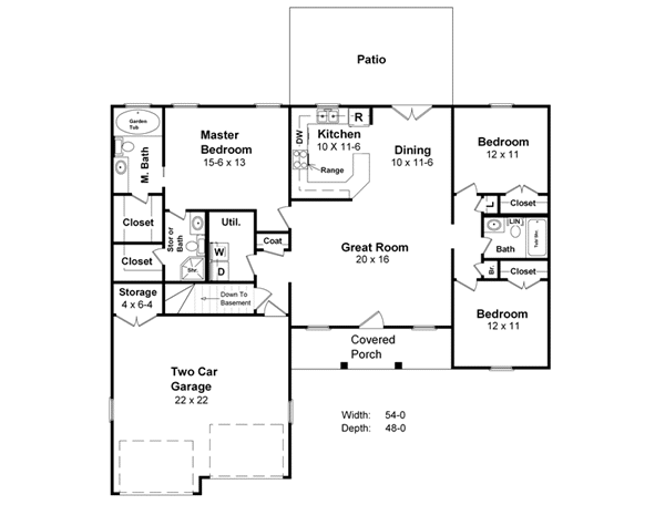 Ranch Floor Plan - Main Floor Plan #21-125
