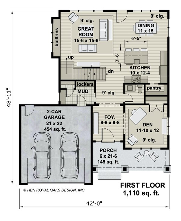 Home Plan - Traditional Floor Plan - Main Floor Plan #51-1192