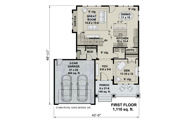 Home Plan - Floor Plan - Main Floor for Traditional House Plan #51-1192 - 4 bed, 2.5 bath