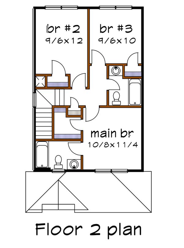 House Plan Design - Craftsman Floor Plan - Upper Floor Plan #79-311