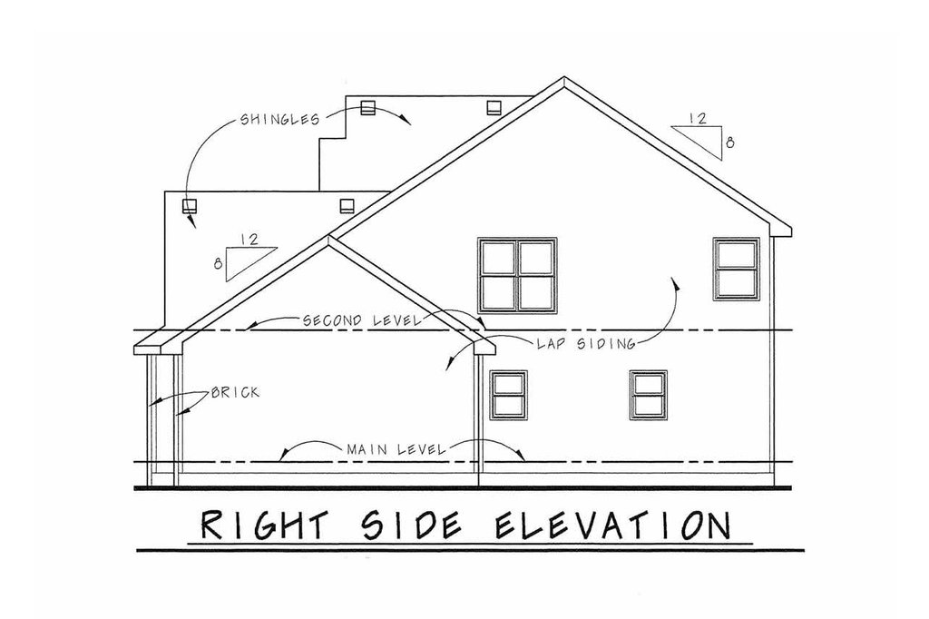Exterior - Other Elevation 1 for Traditional House Plan #20-1762 - 4 bed, 3 bath