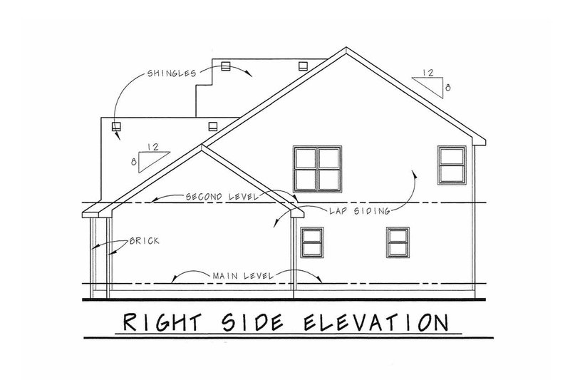 Home Plan - Exterior - Other Elevation 1 for Traditional House Plan #20-1762 - 4 bed, 3 bath