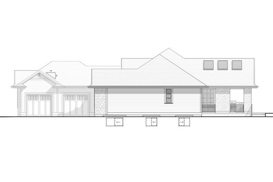 Exterior - Other Elevation 1 for Craftsman House Plan #1086-7 - 2 bed, 2.5 bath