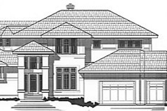 Exterior - Front Elevation for Modern House Plan #67-727 - 4 bed, 3.5 bath
