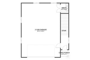 Floor Plan - Main Floor for Craftsman House Plan #1060-390 - 2 bed, 1 bath