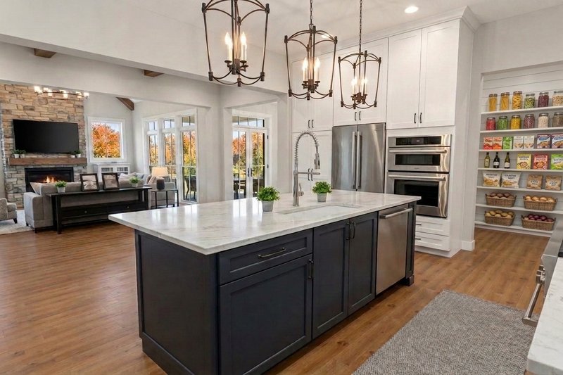 Architectural House Design - Interior - Kitchen for Farmhouse House Plan #51-1549 - 4 bed, 3.5 bath