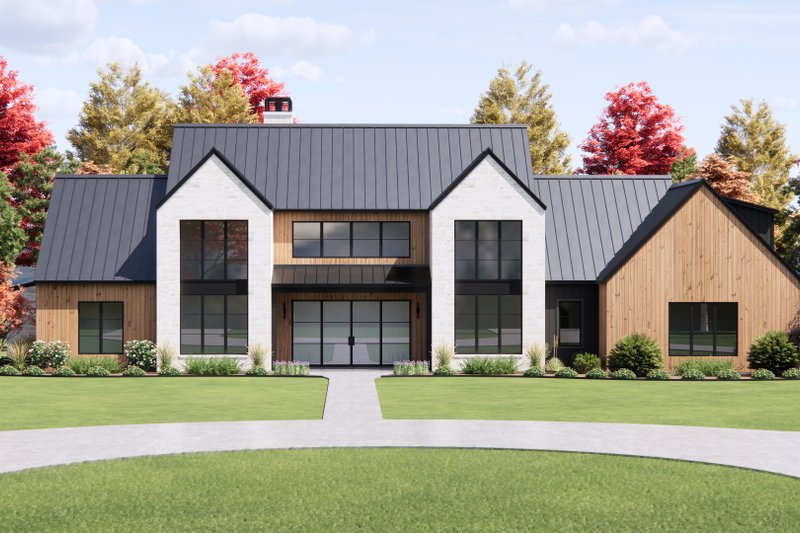 Architectural House Design - Modern Exterior - Front Elevation Plan #1096-161