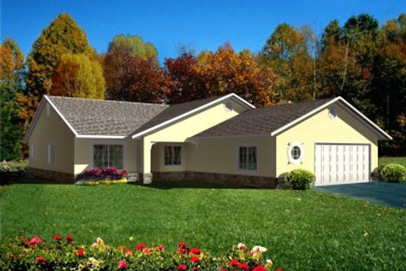 Home Plan - Adobe / Southwestern Exterior - Front Elevation Plan #1-430