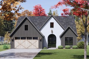 Cottage Exterior - Front Elevation Plan #1096-138