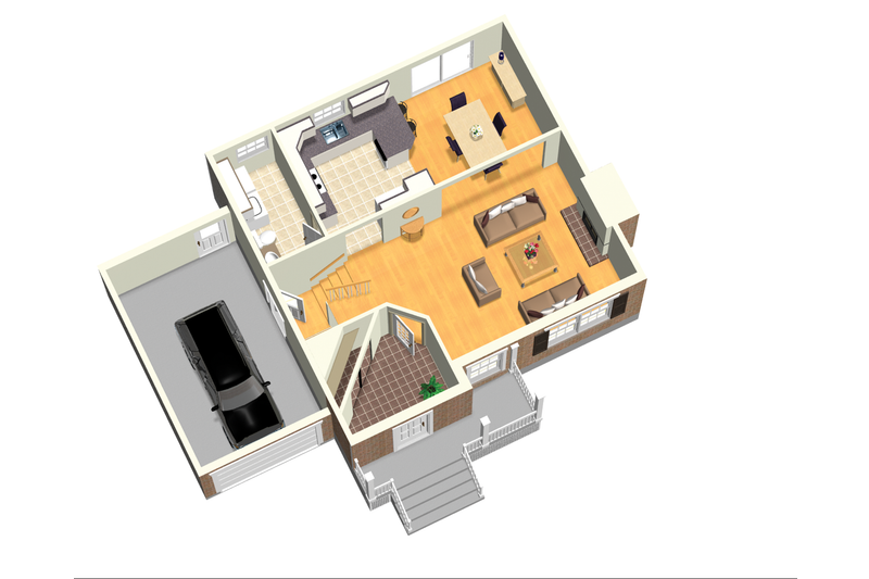 Home Plan - Floor Plan - Main Floor 1 for Traditional House Plan #25-4696 - 3 bed, 1 bath