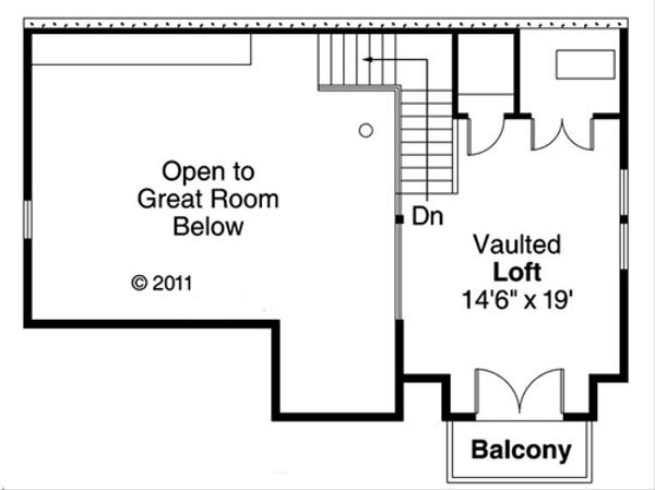 Home Plan - Craftsman Floor Plan - Upper Floor Plan #124-554
