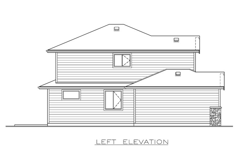House Design - Exterior - Other Elevation 1 for Craftsman House Plan #1100-5 - 3 bed, 2.5 bath