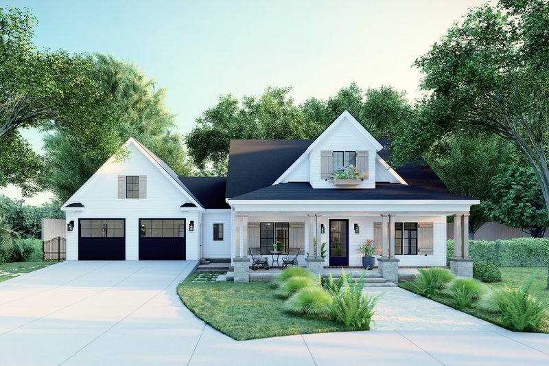 House Blueprint - Farmhouse Exterior - Front Elevation Plan #1094-9