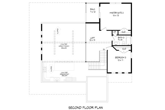 Floor Plan - Upper Floor for Country House Plan #932-348 - 3 bed, 3 bath