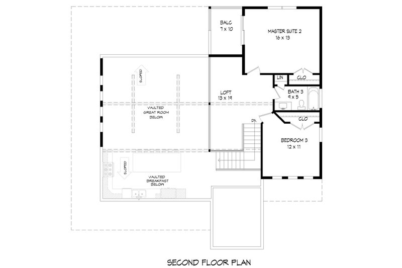 Architectural House Design - Floor Plan - Upper Floor for Country House Plan #932-348 - 3 bed, 3 bath