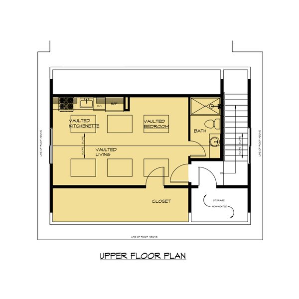 European Floor Plan - Upper Floor Plan #1066-273