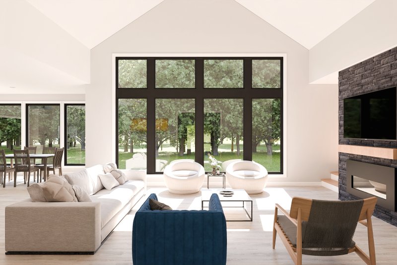 House Blueprint - Interior - Family Room 1 for Farmhouse House Plan #1089-31 - 3 bed, 2.5 bath