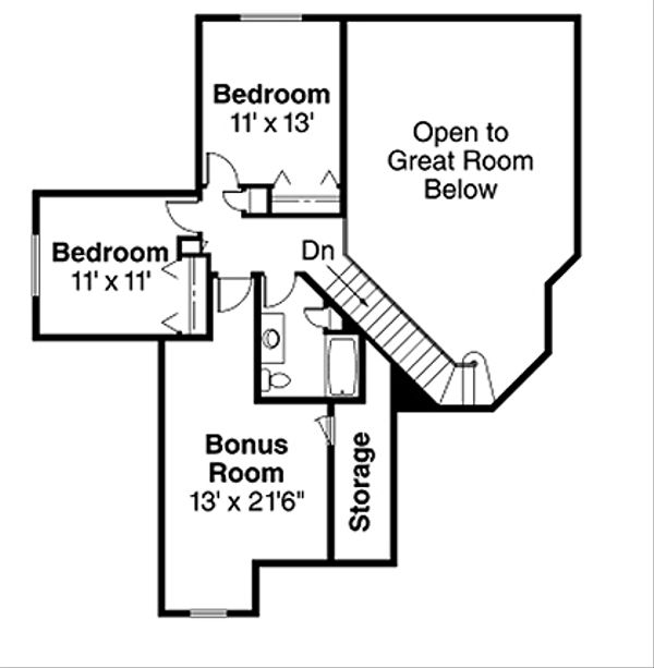 Floor Plan - Upper Floor Plan #124-342