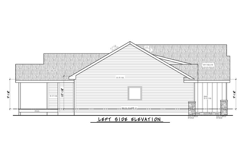 Home Plan - Exterior - Other Elevation 1 for Farmhouse House Plan #20-2541 - 3 bed, 2 bath