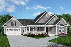 Country Exterior - Front Elevation Plan #929-475