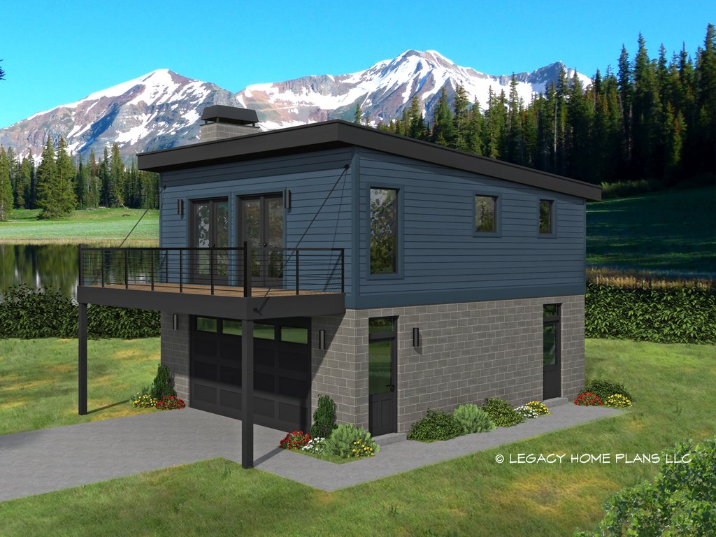 Contemporary Style House Plan 1 Beds 1 Baths 800 Sq/Ft Plan 932615