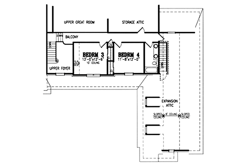 Home Plan - Floor Plan - Upper Floor for Traditional House Plan #314-275 - 4 bed, 3.5 bath