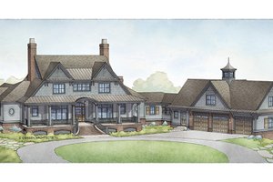 Country Exterior - Front Elevation Plan #928-285