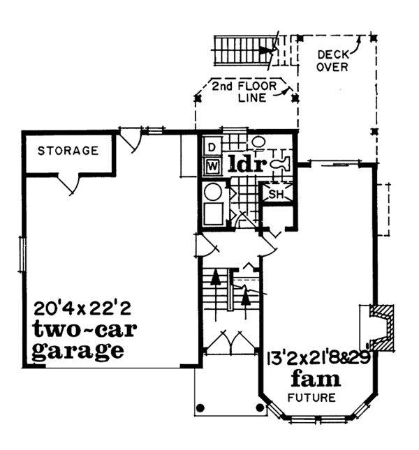 Home Plan - Contemporary Floor Plan - Lower Floor Plan #47-736