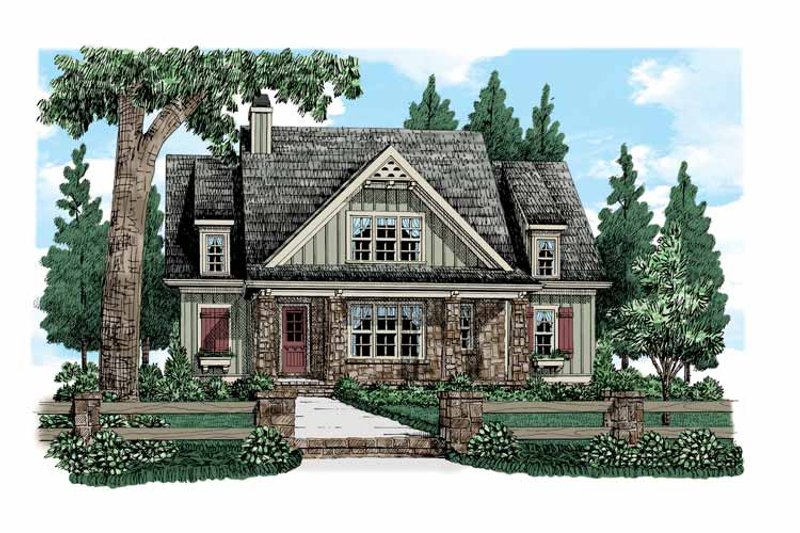 House Blueprint - Colonial Exterior - Front Elevation Plan #927-520